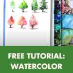 Watercolor trees tutorial