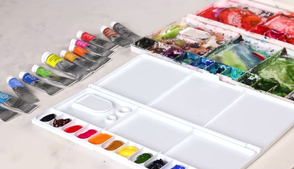 How to Set Up a Watercolor Palette