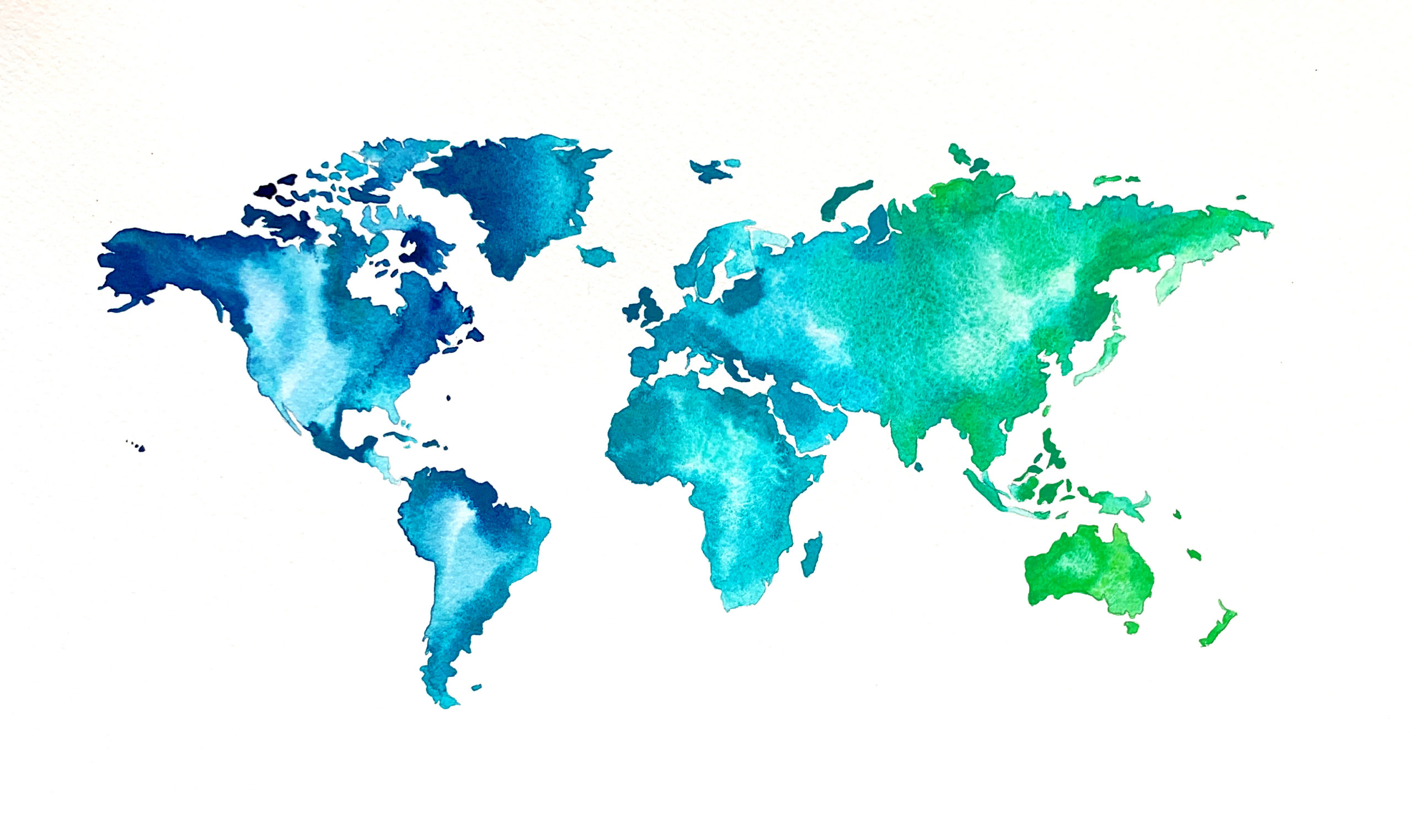 Paint The World Map With Watercolor